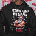Frohen Pump Ihr Lappen 筋肉質サンタジム パーカー 面白い贈り物