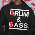Rum And Ass Lovers Drum & Bass パロディ 皮肉なスローガン パーカー 面白い贈り物