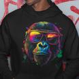 Gorilla Monkey グラフィック アニマルアート サングラス ゴリラ パーカー 面白い贈り物