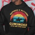 Happiness Is Watching Gunsmoke Over And Over Again Cowboys パーカー 面白い贈り物