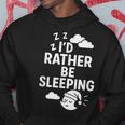 I'd Rather Beleeping leep Quote パーカー 面白い贈り物