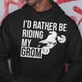 I'd Rather Be Riding My Grom パーカー 面白い贈り物