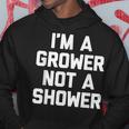 I'm A Grower Not Ahower 面白い言葉 皮肉な男 男性 パーカー 面白い贈り物