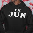 I'm Jun、My Name Is Jun、I Am Jun、パーソナライズ パーカー 面白い贈り物