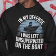 In My Defense I Was Unwatched On The Boat Fishing愛好家 パーカー 面白い贈り物