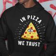 In Pizza We Trust Alleeing Eye Illuminati Faith パーカー 面白い贈り物