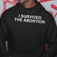 Iurvived The Abortion Y2k 大学 ユーモア 皮肉なミーム パーカー 面白い贈り物