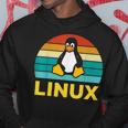 Linux レトロ ヴィンテージ ペンギン オタク ペンギン オペレーティング システム オタク パーカー 面白い贈り物