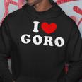 I Love Goro 私は愛する Goro パーカー 面白い贈り物