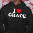 I Love Grace I Heart Grace ファーストネーム グレース ジョーク 面白い パーカー 面白い贈り物