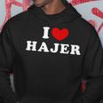 I Love Hajer 私は愛する Hajer パーカー 面白い贈り物