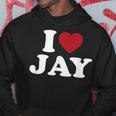 I Love Jay I Heart Jay レッドハート パーカー 面白い贈り物