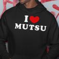 I Love Mutsu 私は愛する Mutsu パーカー 面白い贈り物
