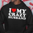 I Love My Crazy Husband Wild Love For Adoring Husbands パーカー 面白い贈り物