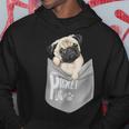Love Pugs かっこいいポケットパグ ペット 犬 グラフィックデザイン パーカー 面白い贈り物