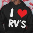 I Love Rv のレクリエーションビークル キャンプ キャンピングカー 旅行 旅行 パーカー 面白い贈り物