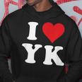 I Love Yk Initials I Heart YK First Last Name Y K パーカー 面白い贈り物