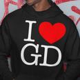 I Love ハート Gd パーカー 面白い贈り物