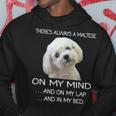 Maltese Puppy Is On My Mind 面白い犬のオーナーデザイン パーカー 面白い贈り物