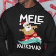 Mele Kalikimaka ハワイアン クリスマス ハワイ サーフィン サンタ パーカー 面白い贈り物