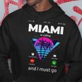 Miami Is Calling & I Must Go Illustration Graphic s パーカー 面白い贈り物