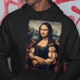 Mona Lisa 上腕二頭筋 ボディービル ジム ワークアウト 面白い モナリザ パーカー 面白い贈り物