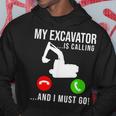 My Excavator Is Calling 面白い重機オペレーター パーカー 面白い贈り物
