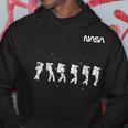 Nasa宇宙飛行士ダンシングワームロゴ パーカー 面白い贈り物