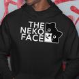 The Neko Face ザ・ネコ・フェイス《ホワイト文字》猫 ハチワレ パロディ ゆるくて かわいい 面白 イラスト パーカー 面白い贈り物