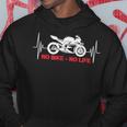 No Bike No Life 面白い オートバイ ハートビート パーカー 面白い贈り物