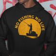 No Fishing No Life 釣り フィッシング ロゴ プリント パーカー 面白い贈り物
