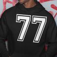 Number 77 Birthday 77Thports Player チーム番号入りジャージ パーカー 面白い贈り物
