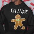 Ohnap ジンジャーブレッドマン クッキー 骨折脚 面白い パーカー 面白い贈り物