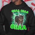 Oiiaa Oiiaa 猫 脳腐 ウイルス スピニング 猫 ミーム パーカー 面白い贈り物
