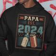 Papa Est 2024 初めてのパパ 父の日 新しい父親の父性 パーカー 面白い贈り物