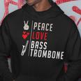Peace Love Bass トロンボーン楽器 バス トロンボーン奏者 パーカー 面白い贈り物