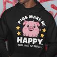 Pigs Make You Happymile かわいい 子豚 恋人 おもしろ豚 パーカー 面白い贈り物