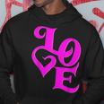 Pink Love ピンクカラーグラフィック パーカー 面白い贈り物