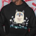 Pointed Cat 猫 ネコ シャム猫 ヒマラヤン トンキニーズ 花 レトロ ガーリー メンズ レディース キッズ パーカー 面白い贈り物