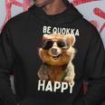 Be Quokka Happy クオッカ・ビー・クオッカ・ハッピー＆クオッカとスマイル パーカー 面白い贈り物