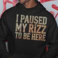 Rizz Paused 面白い ビデオゲーマー ギフト アンティーク調デザイン パーカー 面白い贈り物