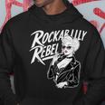 Rockabilly Rebel Blonde Pinup With Attitude Graphic パーカー 面白い贈り物