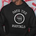 Save The Manuals スティックシフト 車好き パーカー 面白い贈り物