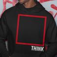 Think Outside The Box 哲学者、本好き、オタクのためのデザイン パーカー 面白い贈り物