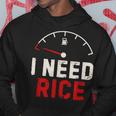Vintage I Need Rice Lover レトロ 米 食べ物 好き パーカー 面白い贈り物