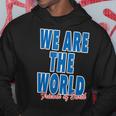 We Are The World ウィーアー ザ ワールド【英語 文字】80S パロディ メッセージ 面白い デザイン パーカー 面白い贈り物