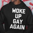 Woke Up Gay Again ayingarcastic Gay Pride Gay パーカー 面白い贈り物