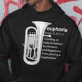 「Euphoria」吹奏楽のためのユーフォニアムユーモア 面白いユーフォニアム パーカー 面白い贈り物