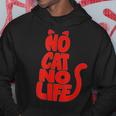 「No Cat No Life」シルエットキャット パーカー 面白い贈り物