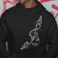 【ト音記号】音楽 ト音記号 イラスト トライバル風 メンズ レディース キッズ お揃いコーデ 丸襟 パーカー 面白い贈り物